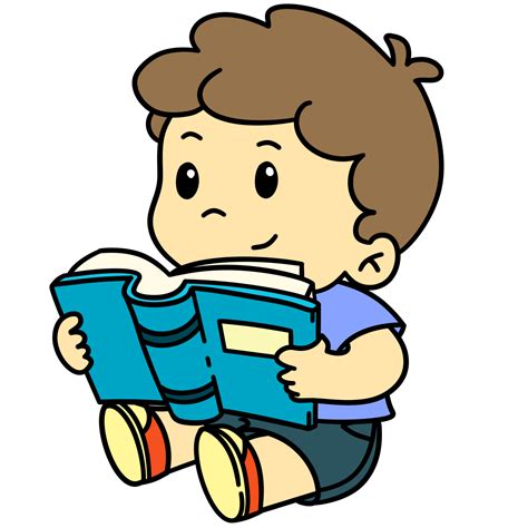 Dibujos Animados Ni O Leyendo Aislado Clipart Png Gratis Png