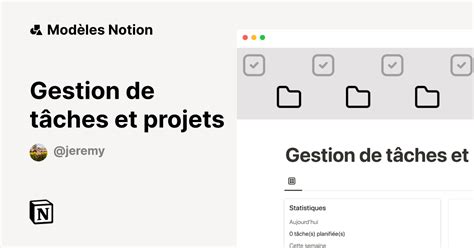 Modèle Gestion de tâches et projets Marketplace Notion