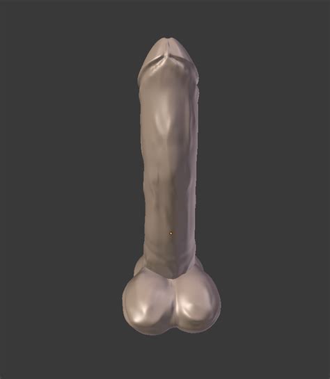 Dildo With Balls Bend Versionfree Stl File For Cults