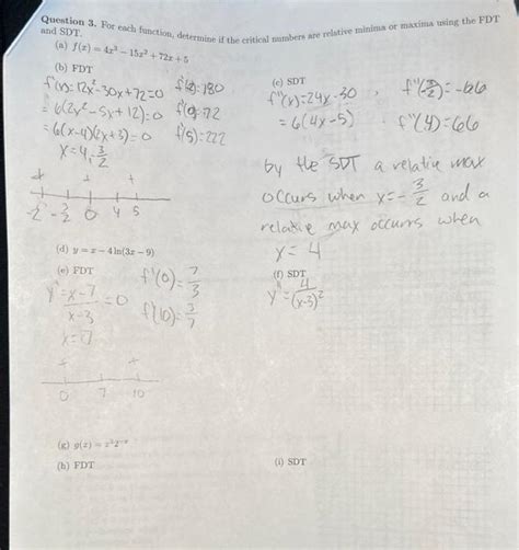 Solved Question 3 For Each Function Determine If The