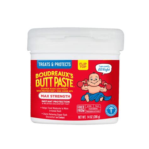 Boudreauxs Butt Paste Maximum Strength Diaper Rash Cream Ointment For