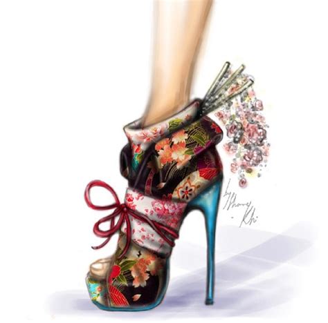 Shamekh Bluwi Geisha Heels Fashion Illustration Shoes Shoe Design