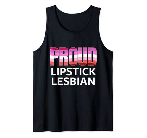 Amazon Proud Lipstick Lesbian Gift Lipstick Lesbian Pride Flag Tank Top Clothing