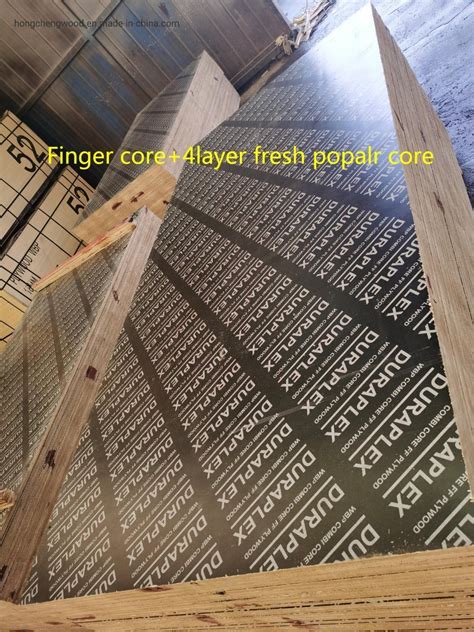 18mm Finger Joint Construction Plywood Printing Brown Film Faced