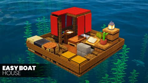 ⛏️ Minecraft Build Tutorial 🌊 Easy Boat House Over The Sea Youtube