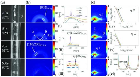 A Camera Images And In Situ B WAXS And C SAXS Patterns Acquired