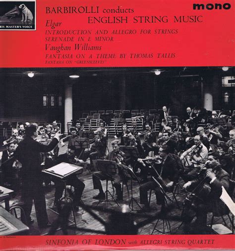 Alp Barbirolli Conducts English String Music Elgar Vaughan