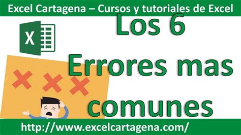 Como Solucionar Los Errores Mas Comunes En Excel Youtube