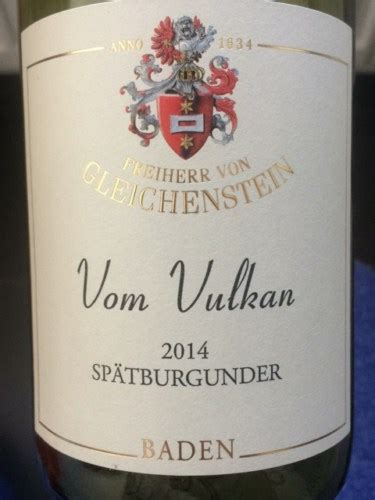 Freiherr Von Gleichenstein Vom Vulkan Sp Tburgunder Vivino Us