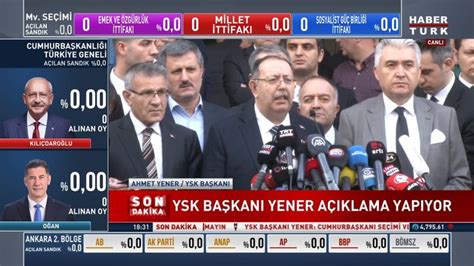 SON DAKİKA YSK Başkanı Ahmet Yener den açıklama Yayın yasağı