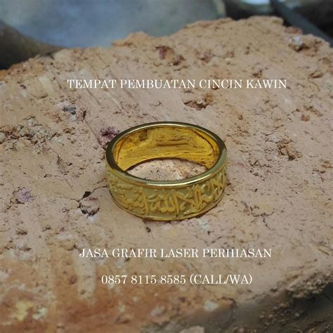 Jasa Grafir Laser Pabrik Pembuatan Perhiasan Cincin Kawin Cincin