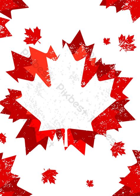 Creative Maple Leaf Shape Canadian Flag Surrounding Background | PSD ...