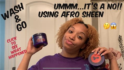 New Afro Sheen Product Review Demo Wash And Go Using Afro Sheen On Type 4 High Porosity Hair