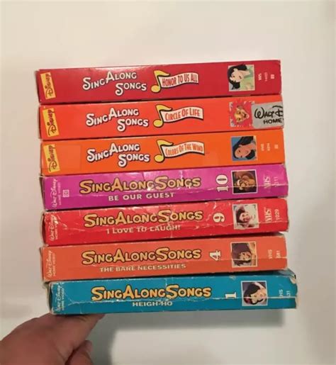 Disney Sing Along Songs Vhs Lot Of 7 Tapes Pocahontas Aladdin Mulan £14 47 Picclick Uk