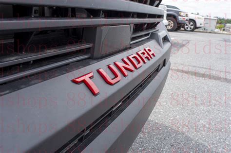 Red ABS Emblem Fit TOYOTA 2022 2023 TUNDRA Front Grill Letters EBay