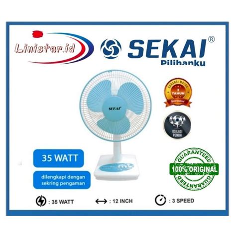 Jual SEKAI KIPAS ANGIN MEJA 12INCH DESKFAN SEKAI DFN 1203 DESK FAN