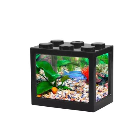 Jual Aquarium Mini Ikan Cupang Lego Block 4 Side Windows 12 8x8 5x11cm