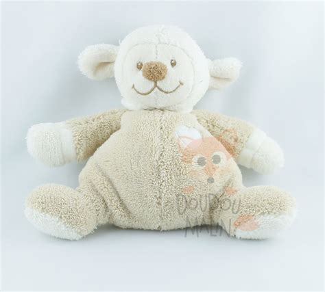 Nattou Chlo Gilles Peluche Noa Le Mouton Beige Blanc Coeur