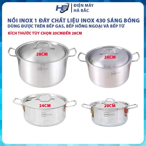 Nồi inox đáy từ HT Cook 20cm 24cm 26cm 28cm Shopee Việt Nam