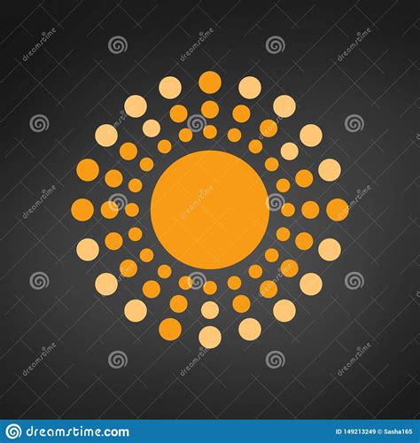 Illustration De Sun Avec Des Cercles De Rayons Dessin G Om Trique