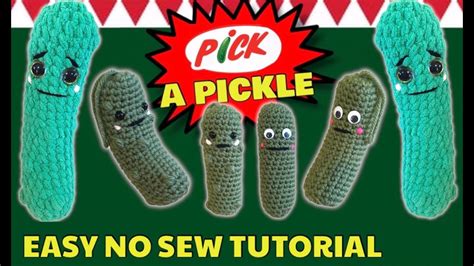 CROCHET PICKLE EASY NO SEW BEGINNER PATTERN TUTORIAL YouTube