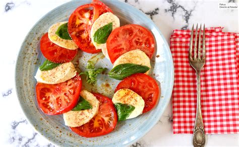 Ensalada Caprese La Sencilla Receta Ligera Italiana Lista En Cinco Minutos