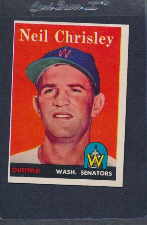 1958 Topps 303 Neil Chrisley Senators EX 1888 EBay