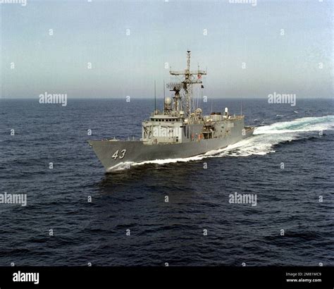 An Aerial Port Bow View Of The Guided Missile Frigate Thach Ffg