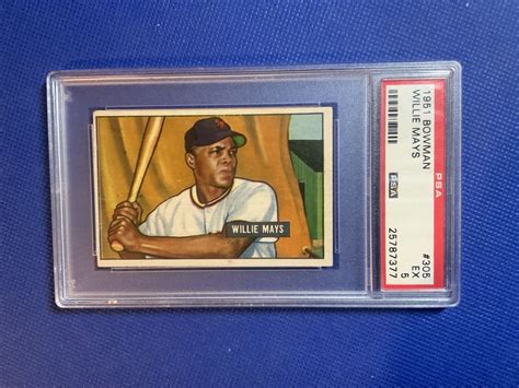 Bowman Willie Mays Psa Ex Rookie Card Baseball Legend