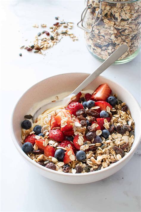 Toasted Muesli Healthy Breakfast Recipe Hint Of Healthy