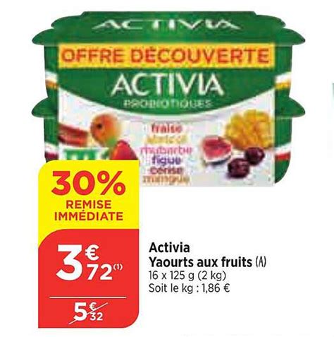 Promo Activia Yaourts Aux Fruits Chez Maximarch Icatalogue Fr