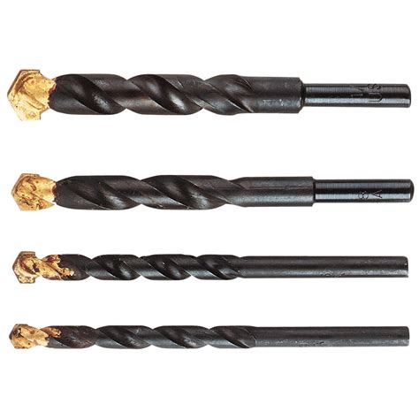 Carbide Tip Masonry Drill Bit Set 4 Pc - 53004 | Klein Tools - For ...