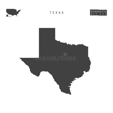 Mapa Do Vetor De Estado De Texas E U Isolado No Fundo Branco Mapa