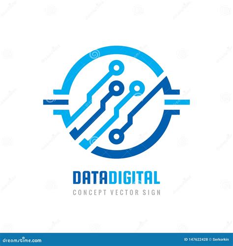 Tecnolog A Electr Nica Digital De Los Datos Plantilla Del Logotipo