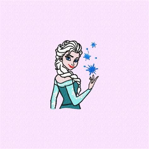 Embroidery Design Elsa Frozen Pes Hus Jef X X Etsy