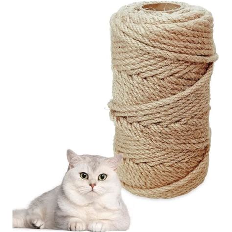 Corde en sisal pour Arbre à Chat de 6 mm 50 mètres Corde en Chanvre