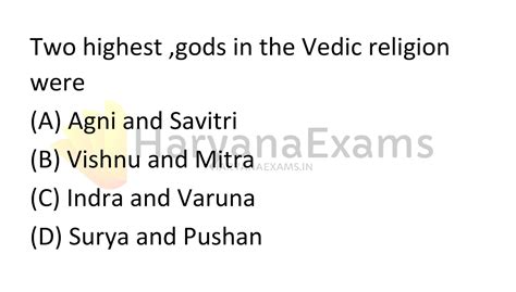 Two highest, gods in the Vedic religion were