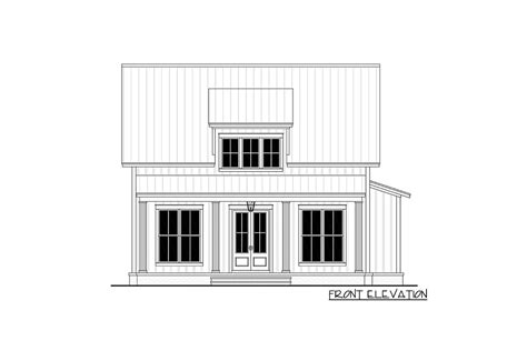 2-Bed Cottage House Plan with Porches Front and Back - 51835HZ ...