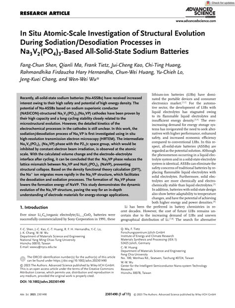 Pdf In Situ Atomicscale Investigation Of Structural Evolution During