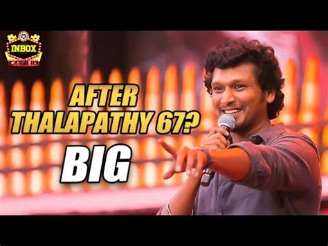 BREAKING Lokesh Kanagaraj S Next After Thalapathy 67 INBOX YouTube