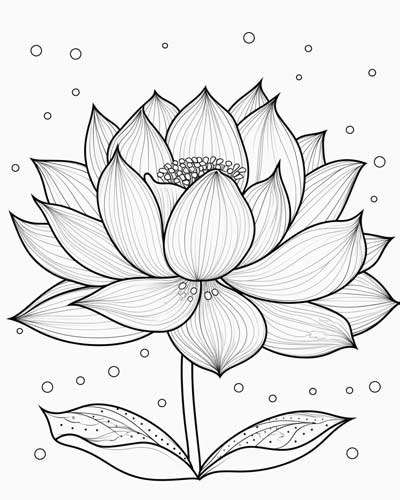 Lotus Printable Coloring Pages