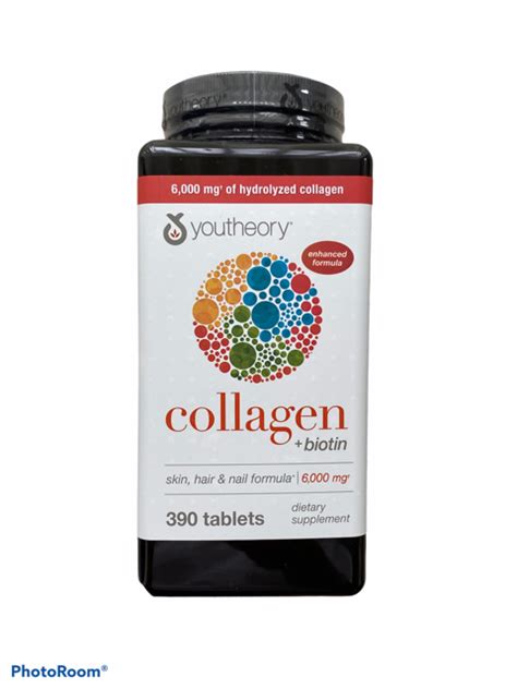 Youtheory Collagen Plus Biotin Enhanced Formula Tablets Exp