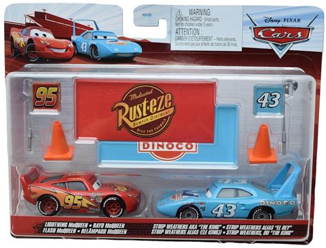 Amazon.com: Disney Pixar Cars Lightning McQueen and The King : Toys & Games