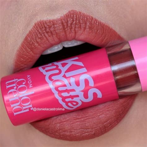 Batom Matte Kiss Marrom Nude Cool Color Trend Avon Shopee Brasil