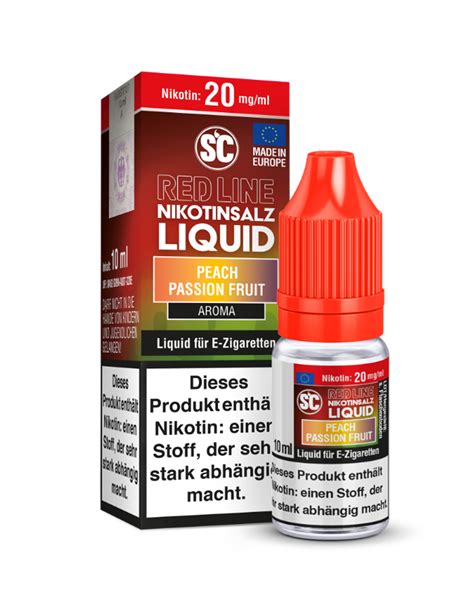 SC Liquids Red Line Peach Passion Fruit Nikotinsalz Liquid 10ml