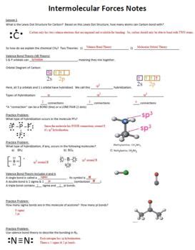 Ap Chemistry Intermolecular Forces Guided Notes For Powerpoint With