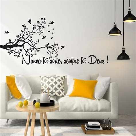 ADESIVO DE PAREDE DECORATIVO NUNCA FOI SORTE SEMPRE FOI DEUS Shopee