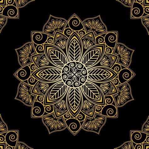 Fondo De Pantalla De Mandala Dorado De Lujo Vector Gratis