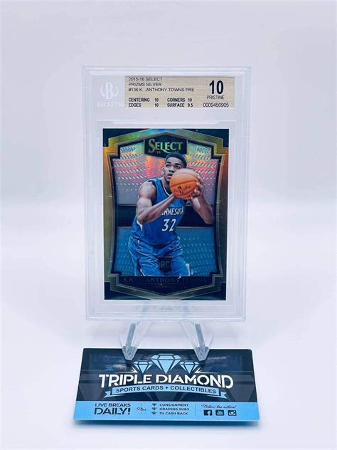 2015 16 Panini Select Karl Anthony Towns Premier Silver Prizm Rookie