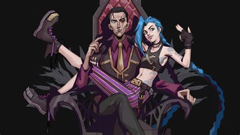 Arcane Jinx And Silco K E Wallpaper Pc Desktop